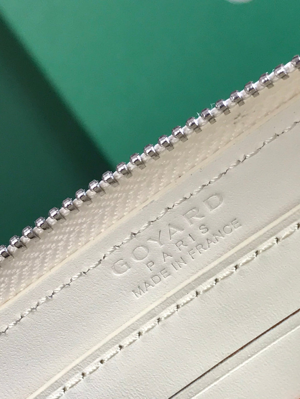 Goyard Matignon Mini Wallet 11 in White Goyardine Canvas and Calfskin