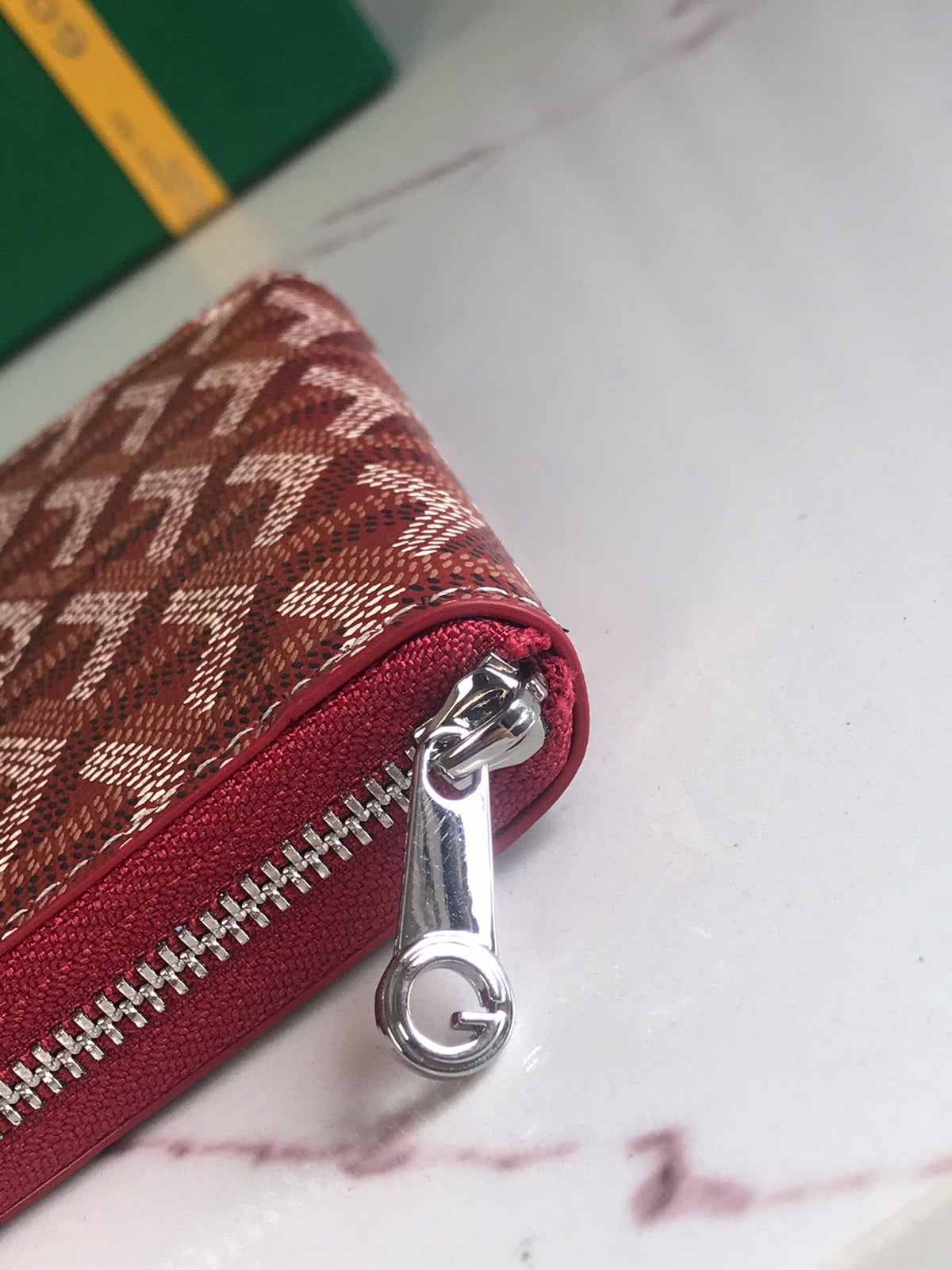 Goyard Matignon Mini Wallet 11 in Classic Red Goyardine Canvas and Calfskin