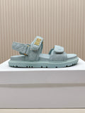 Dior Back-Strap Sandals 25S in Pastel Blue Calfskin