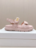 Dior Back-Strap Sandals 25S in Pastel Pink Calfskin