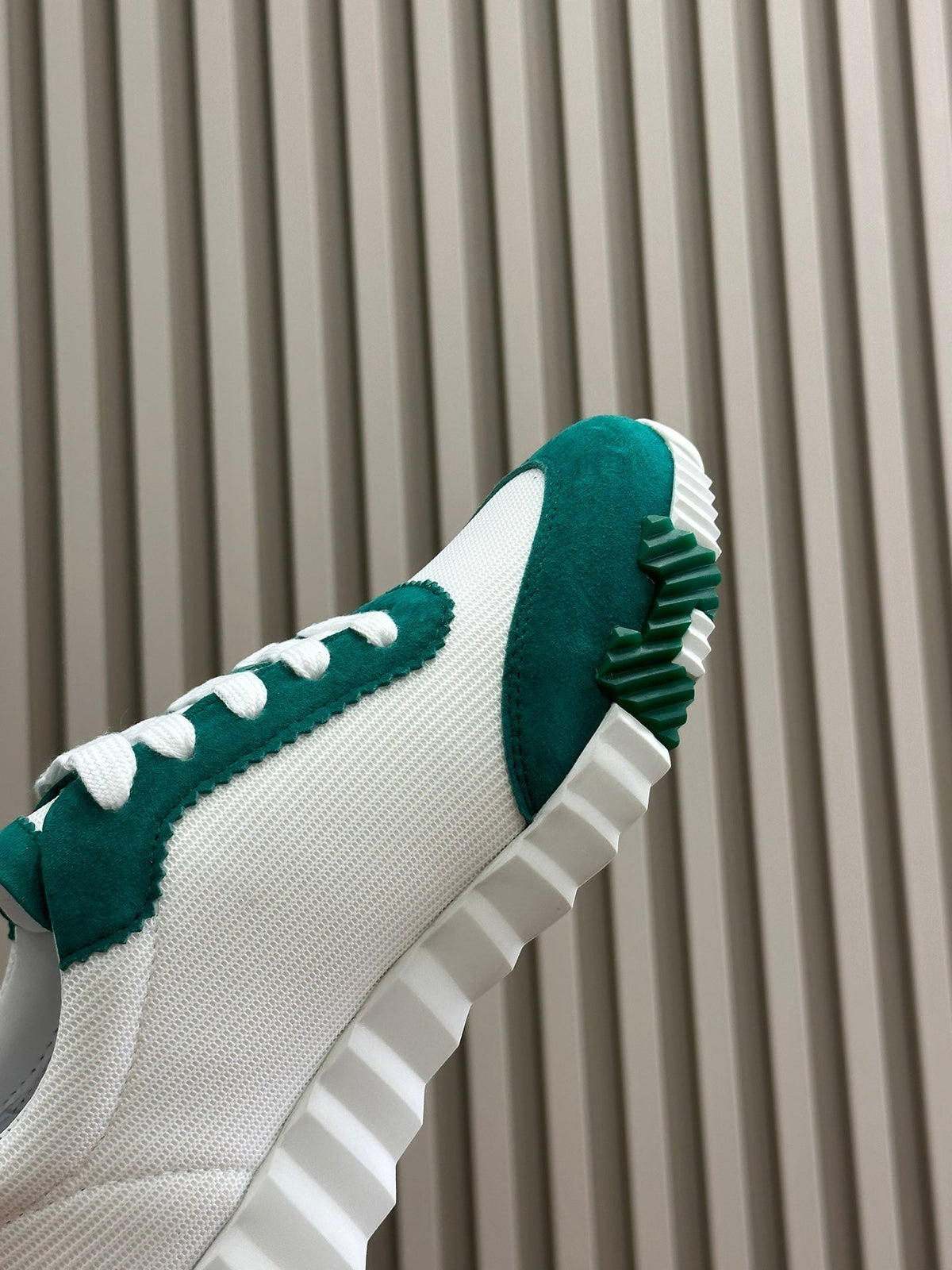 Hermes Bouncing Sneakers Teal Mix White Calfskin