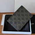 Celine 25S Passport Holder with Logo Print 13 in Calfskin