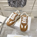 Dior 25S C'Est Sneaker in White Hazelnut Calfskin and Suede