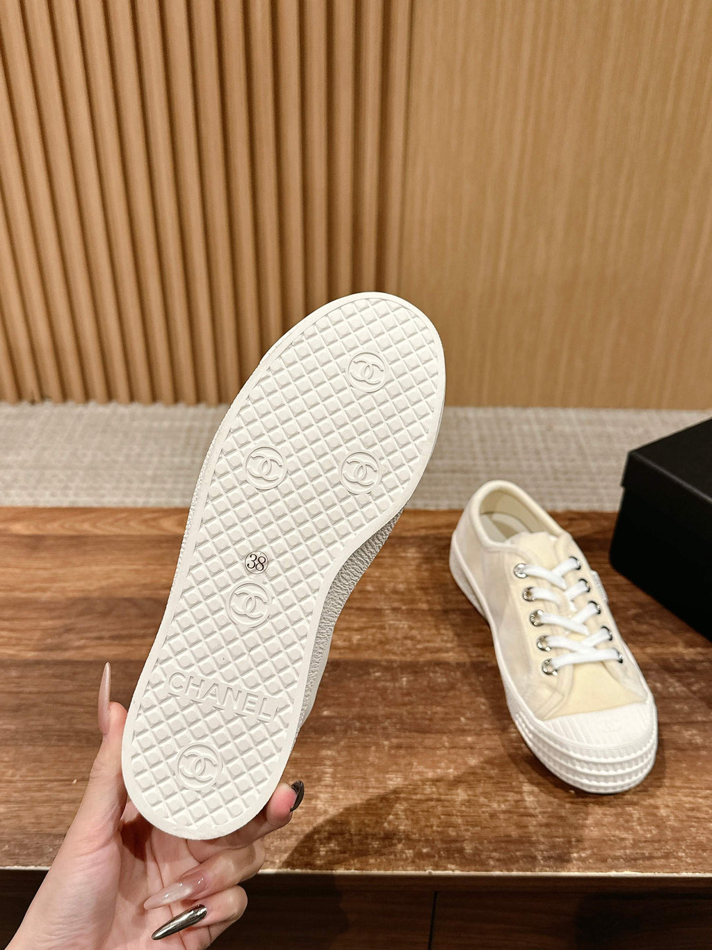 Chanel Converse Sneaker in Beige Cream Canvas