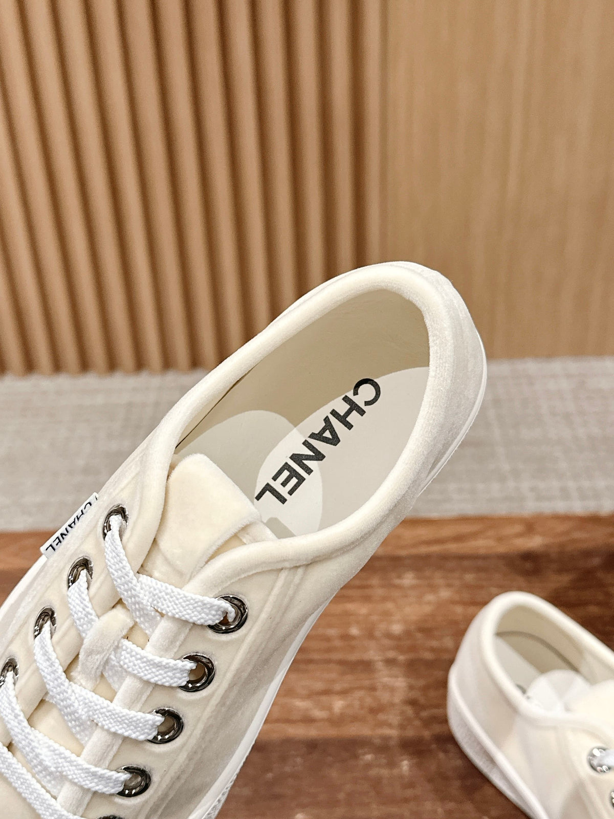 Chanel Converse Sneaker in Beige Cream Canvas