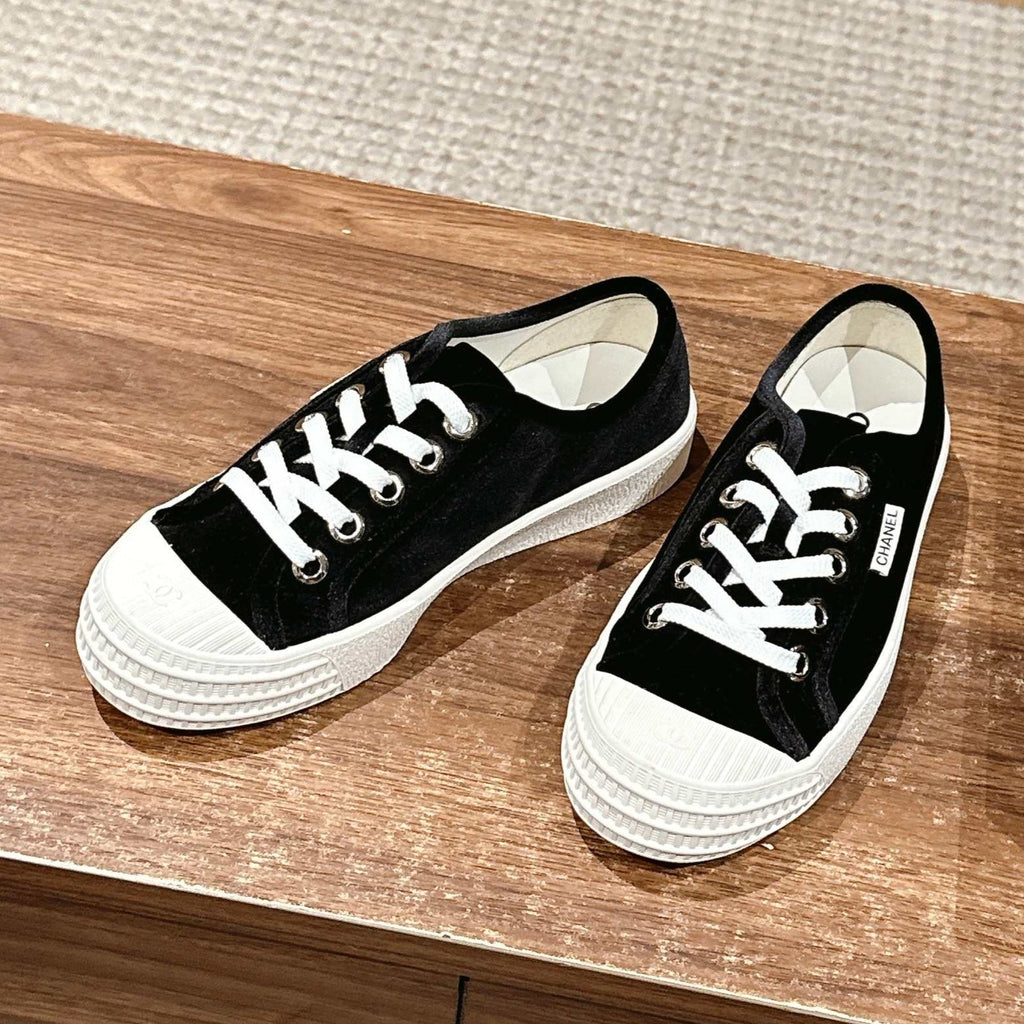 Chanel Converse Sneaker in Black Velvet