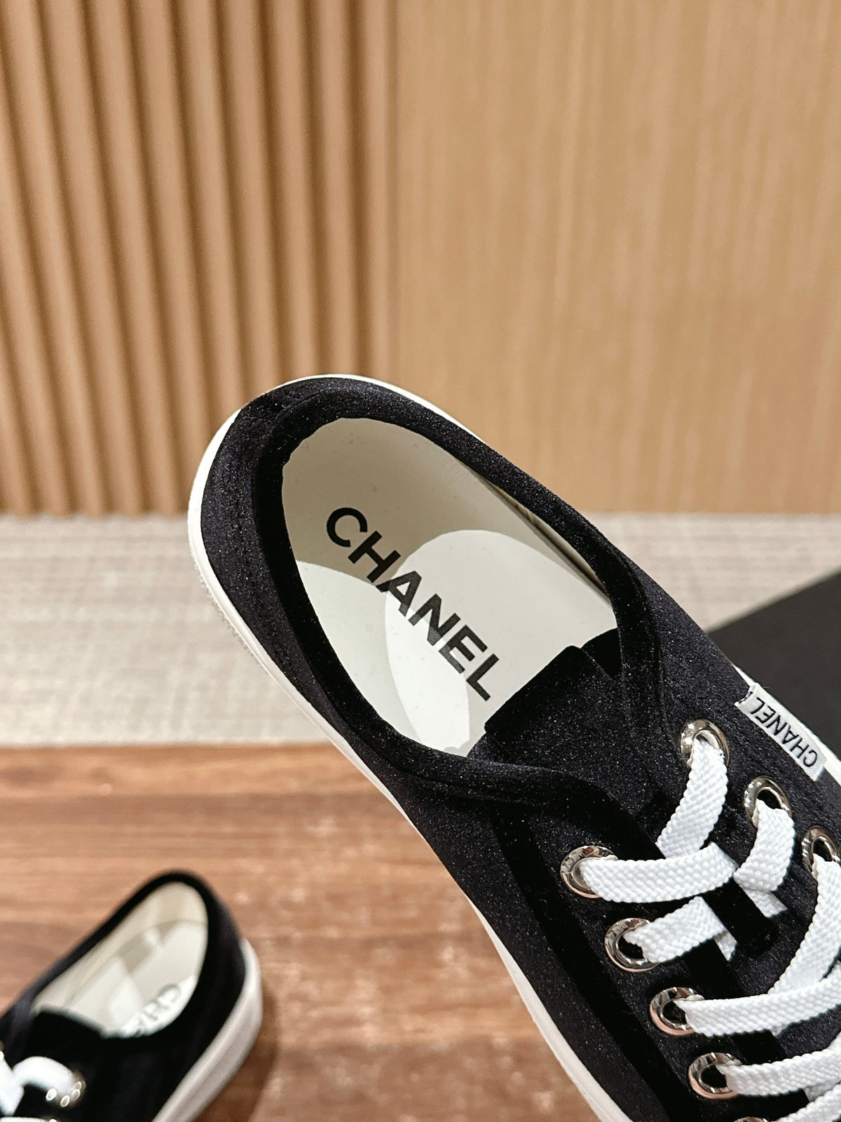 Chanel Converse Sneaker in Black Velvet