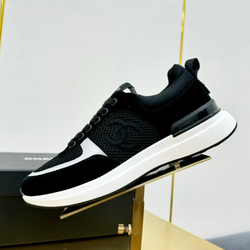 Chanel Classic Trainer in Black Mercerized Velvet