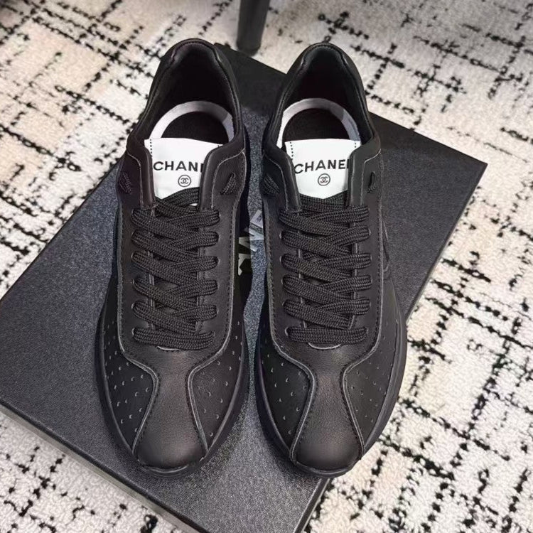 Chanel Classic Sneakers in Black Sheepskin