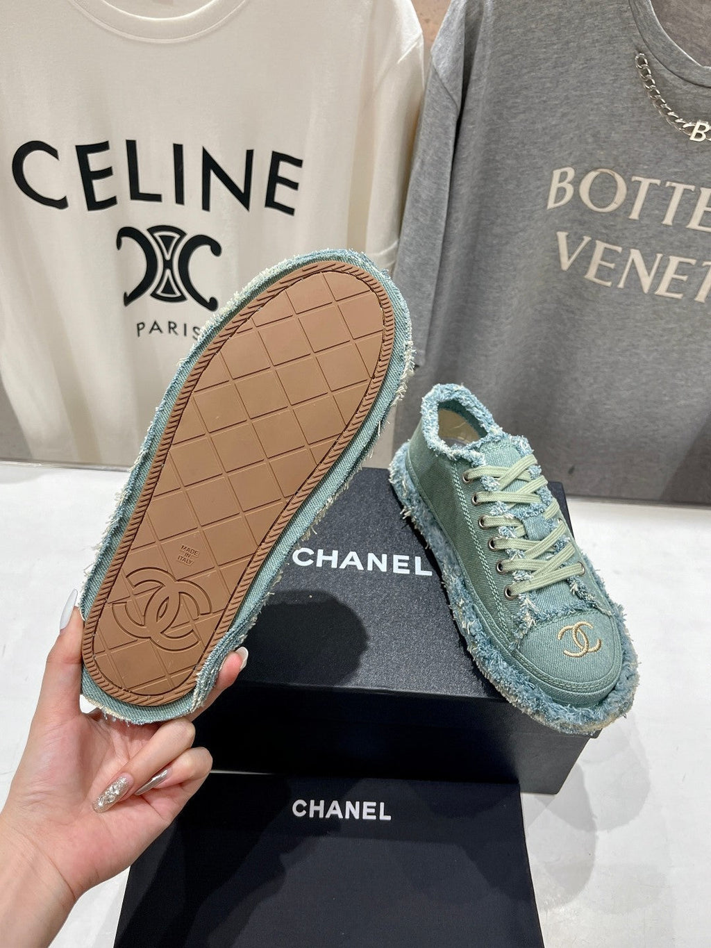 Chanel Sneaker Arctic Blue Denim