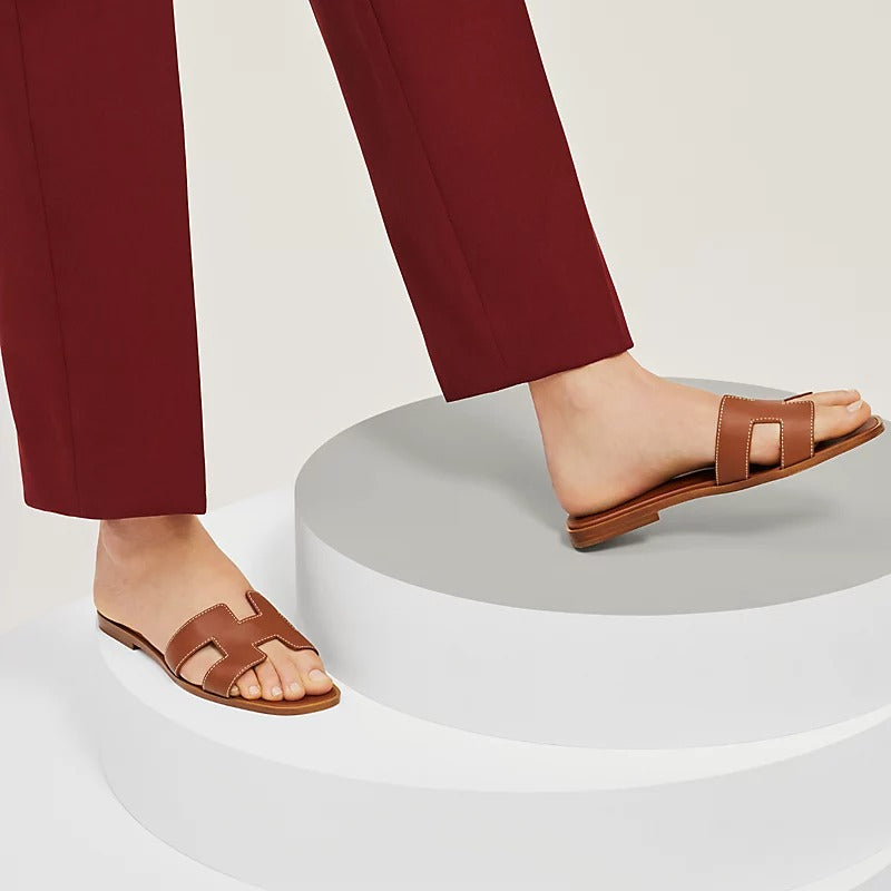 Hermes 0RAN Sandal Brown