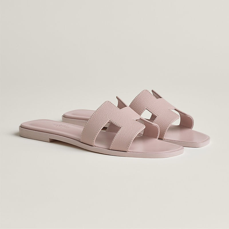Hermes 0RAN Sandal Rose Porcelaine