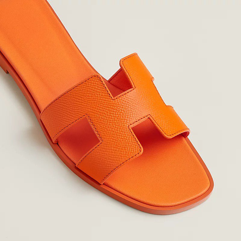 Hermes 0RAN Sandal Orange Sunset