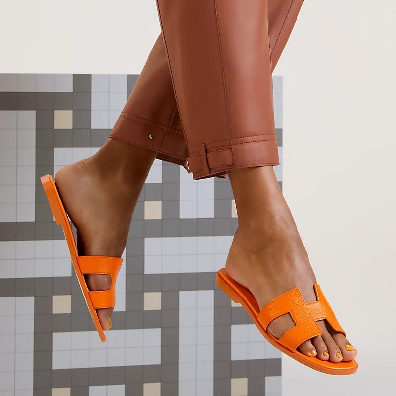 Hermes 0RAN Sandal Orange Sunset