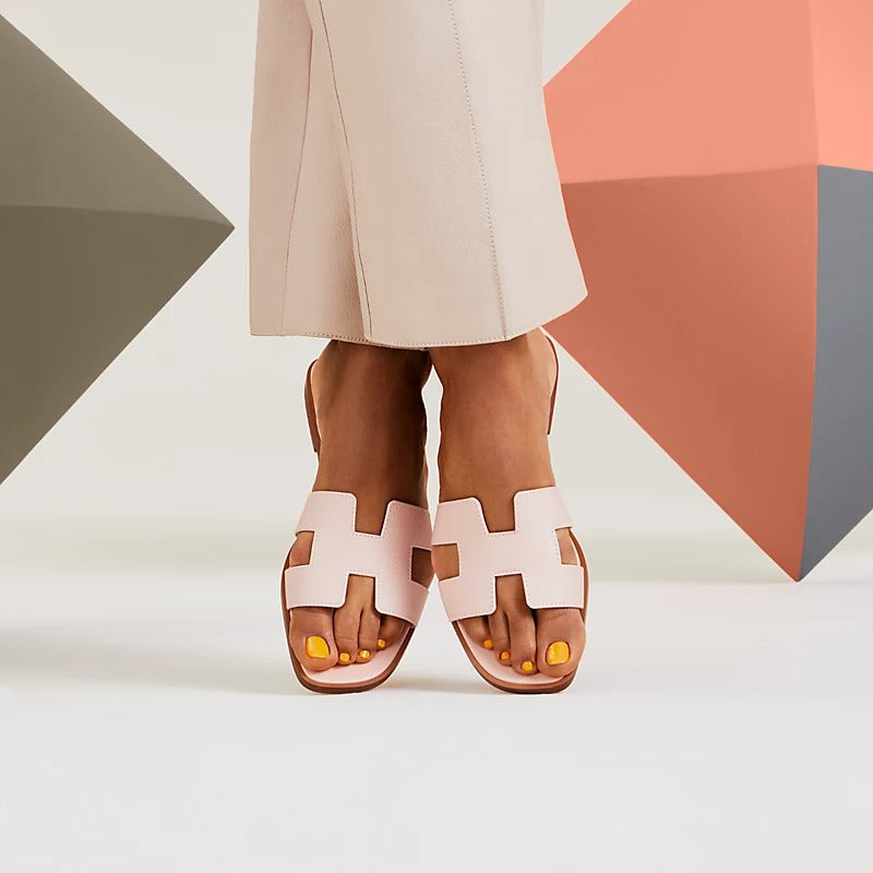 Hermes 0RAN Sandal Rose Pale