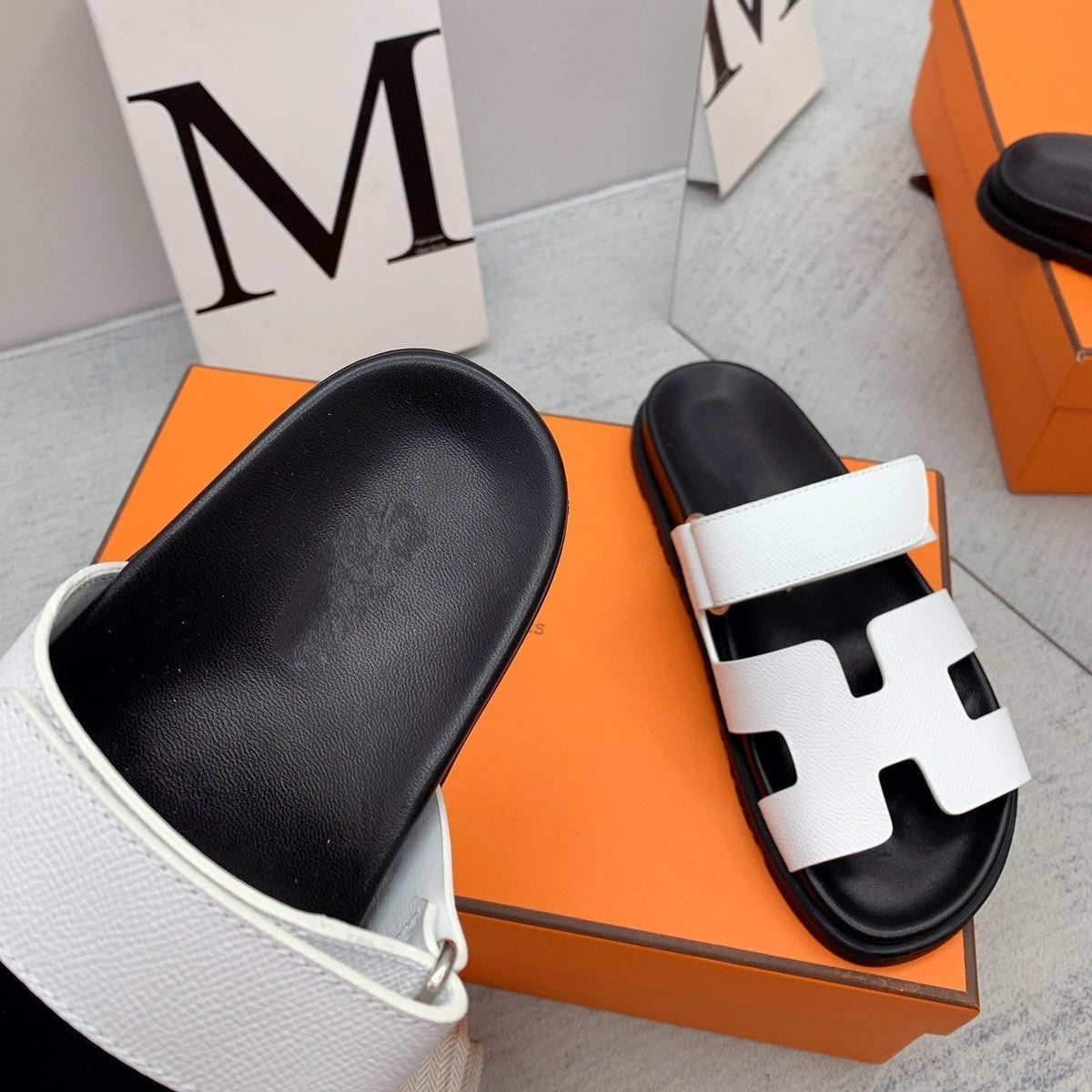Hermes Chypre Sandal White