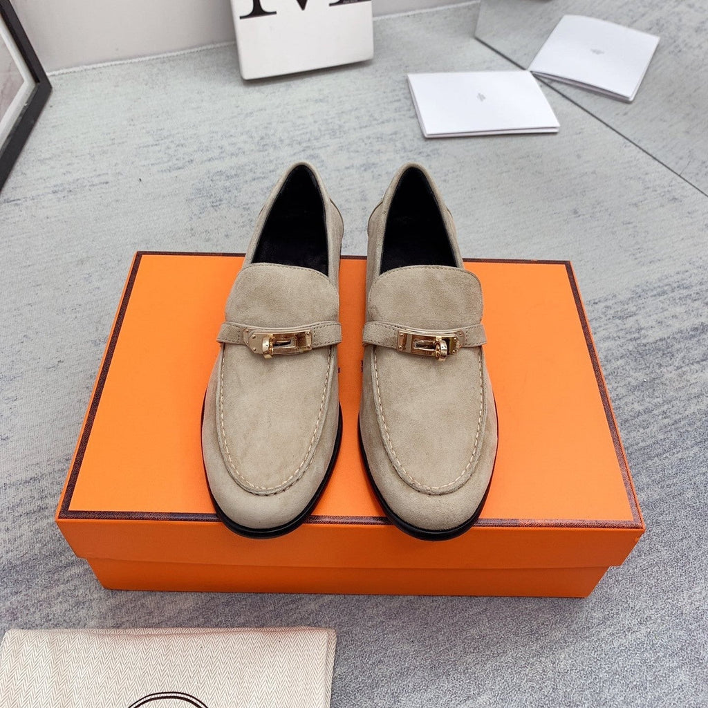 Hermes Destin Loafer Suede Beige