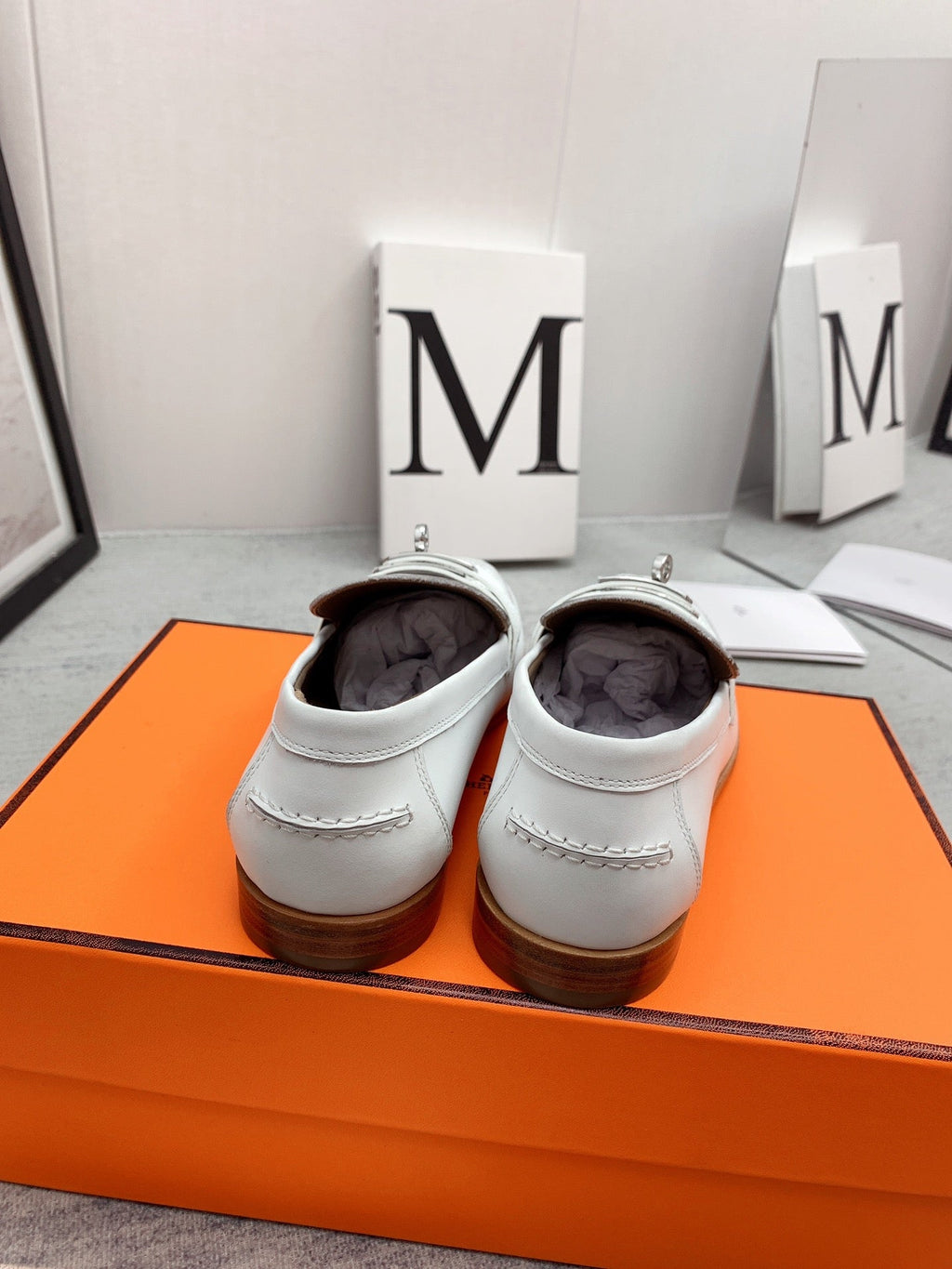 Hermes Destin Loafer White